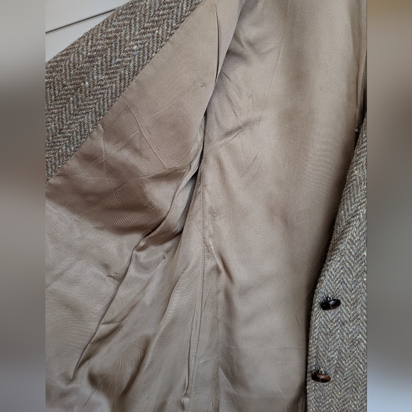 Patrick James Her Classic Collection Brown 100% Wool Tweed Blazer Vintage - Picture 5 of 8